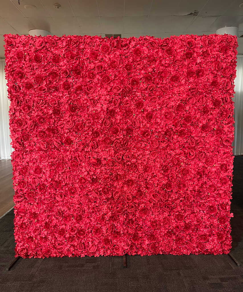 SJH Entertainment Red Flower Wall